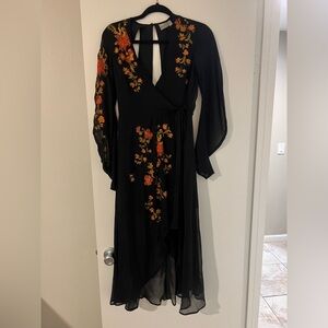 ASOS Black wedding guest dress